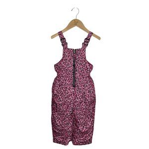Toddler Pink Platinum Snow Bibs Overalls Pants 2T Pink Black Animal Print